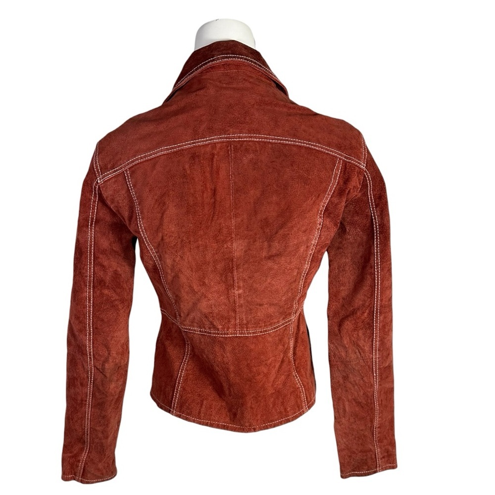 Wilsons Suede Leather Burnt Orange Vintage Jacket Size Medium - Picture 2 of 10